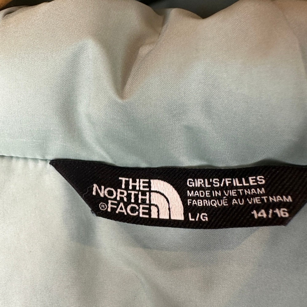 The North Face Girls DryVent 550 Down Parka Jacket Green NF0A4TJZ Large 14/16 - Picture 2 of 15